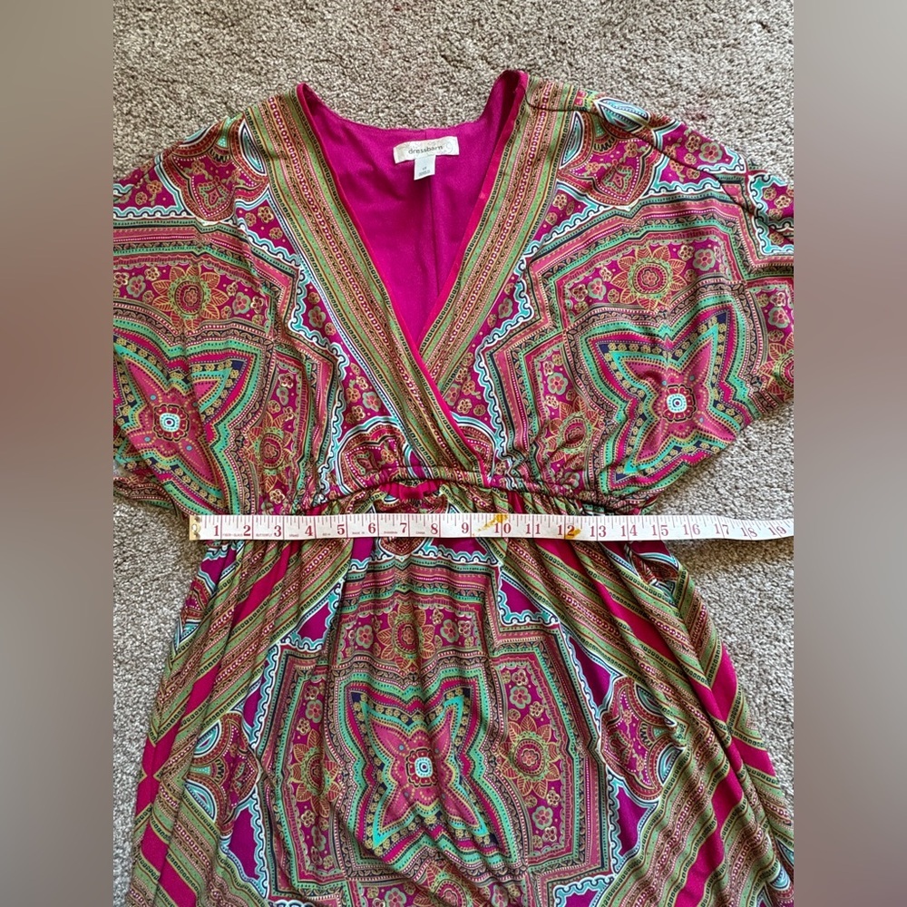 Colorful Geometric Pattern Boho Spring Dress - Picture 3 of 5